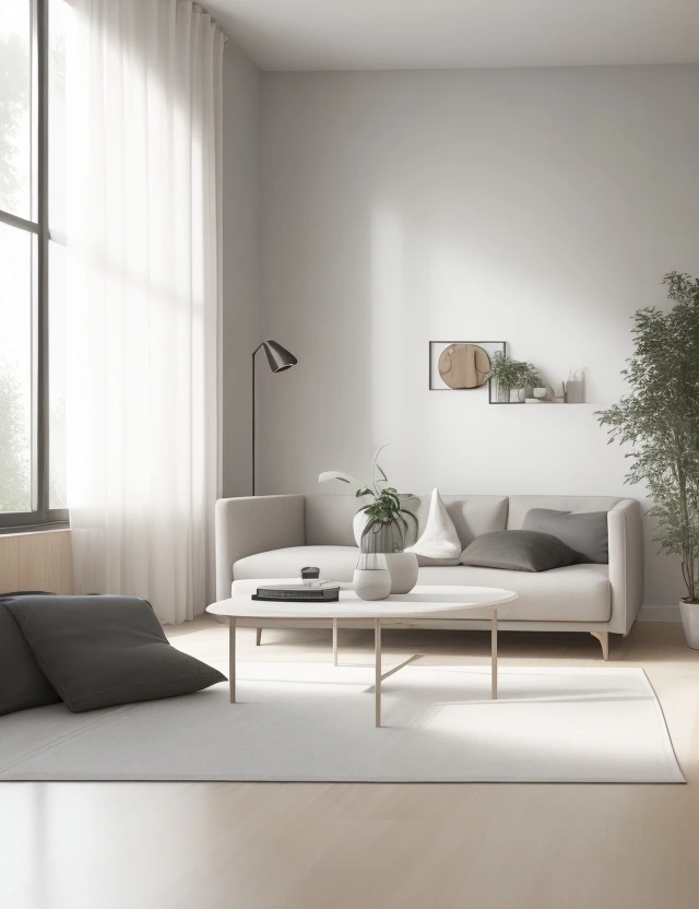 minimalist interior design ai generated with leonardo ai